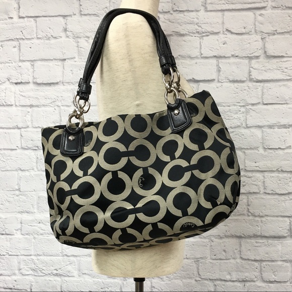 Coach black fabric shoulder bag 16x11x3 - Picture 3 of 7